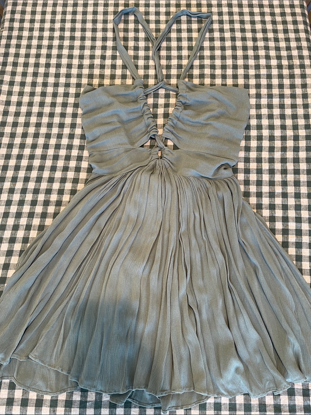 Free People Open Back Key Hole Mini Dress